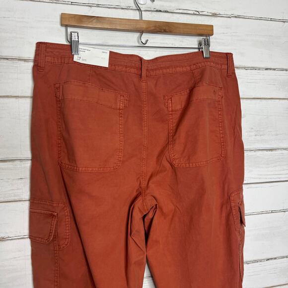 American Eagle Baggy Convertible Cargo Jogger Pants Terracotta Plus Size 18 - Picture 10 of 11